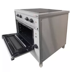   Emax 900-as Elektromos tűzhely és GN2/1 statikus elektromos sütő, 4 főzőlappal, 16 kW