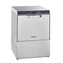   Aristarco tányér és pohármosogató gép, fronttöltéses, 3,25 kW, 45x45 cm-es kosárral, leeresztő szivattyúval