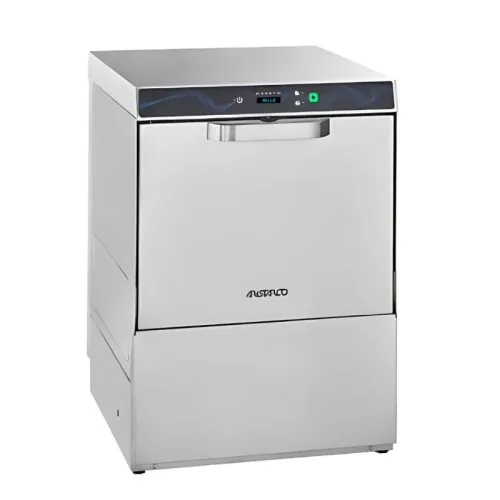 Aristarco tányér és pohármosogató gép, fronttöltéses, 3,25 kW, 45x45 cm-es kosárral
