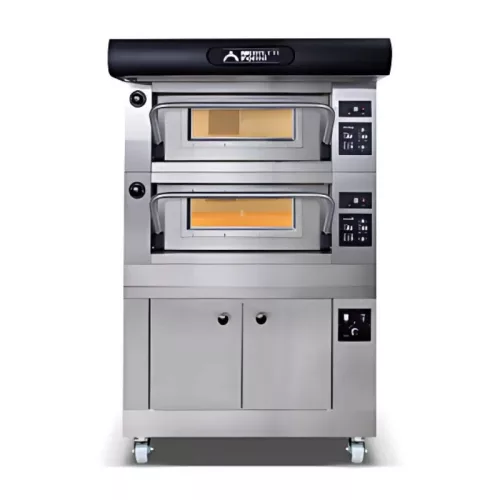 Moretti Forni serieP AMALFI pizzakemence, kétkamrás, elektromos, kelesztőszekrénnyel, elszívóernyővel, 12 db 30 cm átmérőjű pizzához, 102x140x185 cm