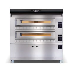  Moretti Forni serieP AMALFI pizzakemence, kétkamrás, elektromos, kelesztőszekrénnyel, elszívóernyővel, 24 db 30 cm átmérőjű pizzához