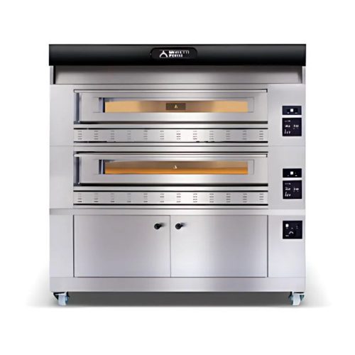 Moretti Forni serieP AMALFI pizzakemence, kétkamrás, elektromos, kelesztőszekrénnyel, elszívóernyővel, 24 db 30 cm átmérőjű pizzához