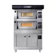 Moretti Forni serieP pizzakemence, kétkamrás, elektromos, kelesztőszekrénnyel, elszívóernyővel, 8 db 30 cm átmérőjű pizzához