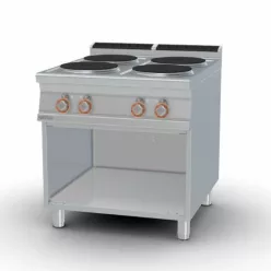   Lotus tűzhely, elektromos, 4 körlap, 900-as, nyitott tárolóval