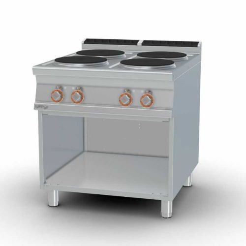 Lotus tűzhely, elektromos, 4 körlap, 900-as, nyitott tárolóval