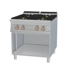   Lotus tűzhely, gázüzemű, 4 égőfejjel, nyitott tárolóval