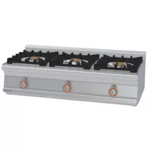 Lotus tűzhely, asztali, gázüzemű, 3 égőfejjel, 27 kw