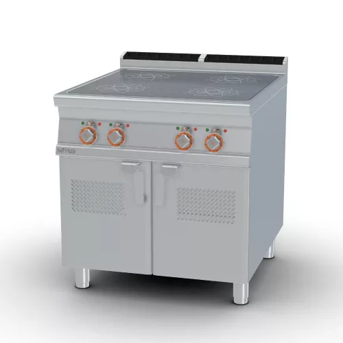 Lotus indukciós tűzhely, 900-as, 4 zónás, tárolóval, 20 kw