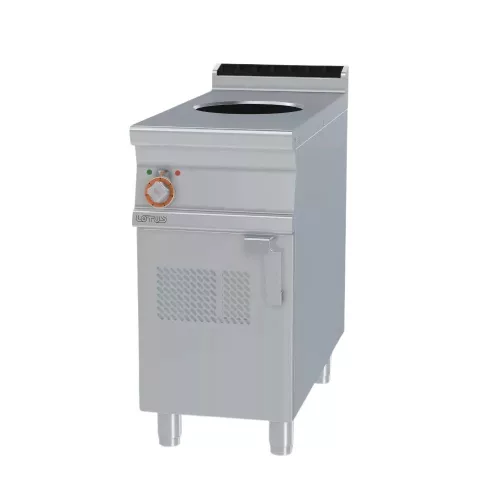 Lotus wok tűzhely, 900-as, indukciós, 1 zónás, tárolóval, 5 kw