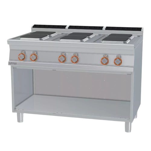 Lotus tűzhely, elektromos, 6 szögletes zóna, nyitott tárolóval