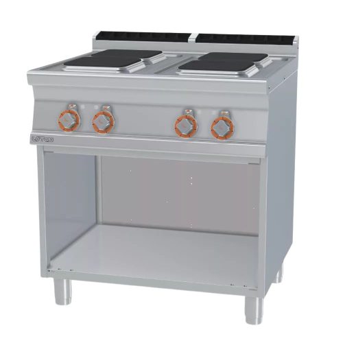 Lotus tűzhely, elektromos, 4 szögletes zóna, nyitott tárolóval