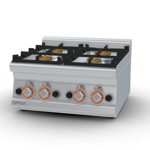 Lotus tűzhely, asztali, gázüzemű, 4 égőfejjel, 18 kw