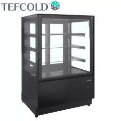   Tefcold kínáló hűtővitrin, fekete, 390 literes, ventilációs, 0,47 kW