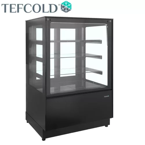Tefcold kínáló hűtővitrin, fekete, 390 literes, ventilációs, 0,47 kW