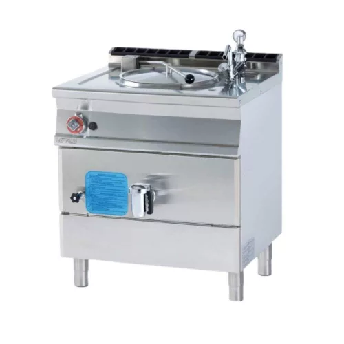 Lotus főzőüst, gázüzemű, 50 literes, indirekt, automatikus vízfeltöltés