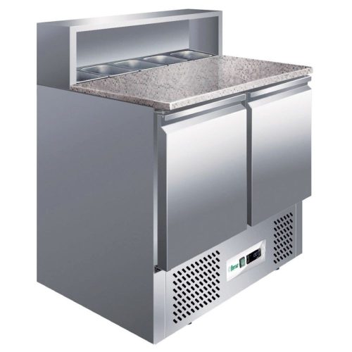 Forcar salátahűtő pult, GN1/1, 2 ajtós, beépített feltéthűtővel