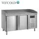 Tefcold pizza munkaasztal, jobb oldali hűtőegység, 2 ajtós, gránit fedlap