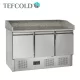 Tefcold pizza munkaasztal, rozsdamentes acél, 3 ajtós, gránit fedlap