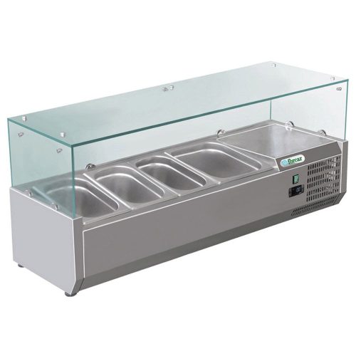 Forcar feltéthűtő, 3xGN1/3 és 1xGN 1/2, leheletvédővel, statikus hűtéssel