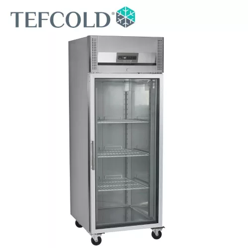 Tefcold hűtőszekrény, üvegajtós, GN2/1, 520 l, vetillációs, 740x850x2010 mm