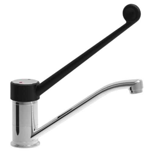 Keverőcsap, asztali, hosszúFekete orvosi karral, kifolyóval