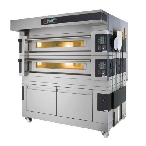Moretti Forni Pizzakemence, kétkamrás, 2x6db 30cm, elektromos, kelesztőszekrénnyel, elszívóernyővel