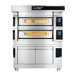   Moretti Forni pizzakemence, kétkamrás, elektromos, kelesztőszekrénnyel, elszívóernyővel, 24 db 30 cm átmérőjű pizzához