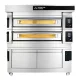 MorettiForni pizzakemence, kétkamrás, elektromos, kelesztőszekrénnyel, elszívóernyővel, 16 db 30 cm átmérőjű pizzához