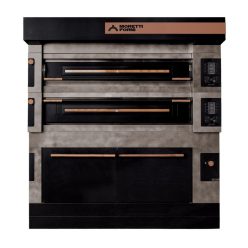   Moretti Forni serieS ICON pizzakemence, kétkamrás, elektromos, kelesztőszekrénnyel, elszívóernyővel, 32 db 30 cm átmérőjű pizzához
