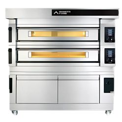   Moretti Forni pizzakemence, kétkamrás, elektromos, kelesztőszekrénnyel, elszívóernyővel, 24 db 30 cm átmérőjű pizzához