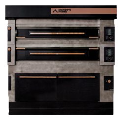   MorettiForni serieS ICON pizzakemence, kétkamrás, elektromos, kelesztőszekrénnyel, elszívóernyővel, 24 db 30 cm átmérőjű pizzához