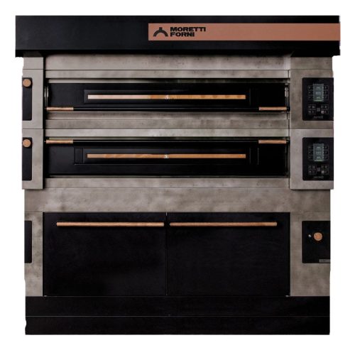 MorettiForni serieS ICON pizzakemence, kétkamrás, elektromos, kelesztőszekrénnyel, elszívóernyővel, 24 db 30 cm átmérőjű pizzához