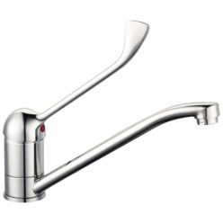 Keverőcsap, asztali, hosszú orvosi karral, kifolyóval