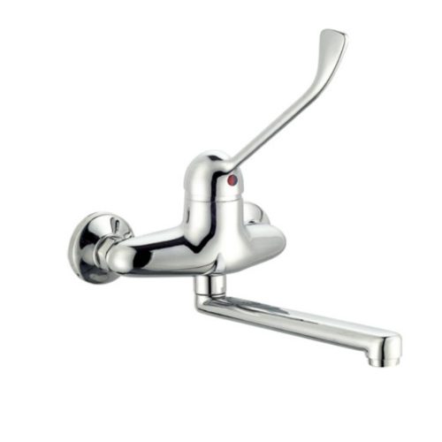 Keverőcsap,Fali, orvosi karral, alsó kifolyóval