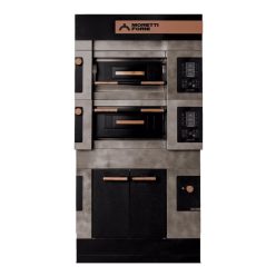   Moretti Forni serieS ICON pizzakemence, kétkamrás, elektromos, kelesztőszekrénnyel, elszívóernyővel, 4 db 35 cm átmérőjű pizzához