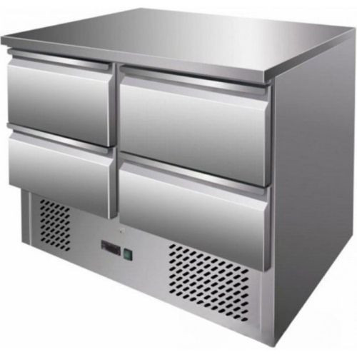 Salátahűtő pult, GN1/1, 4 db fiókkal, statikus hűtéssel