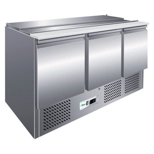 Forcar salátahűtő pult, GN1/1, 3 ajtóval, felhajtás nélkül