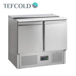   Tefcold salátahűtő pult, vágófelülettel, GN1/1, 2 ajtós, rozsdamentes acél