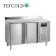 Tefcold mélyhűtött munkaasztal, felhajtással, 2 ajtós, ventillációs, 240 literes, 1360x600x925 mm