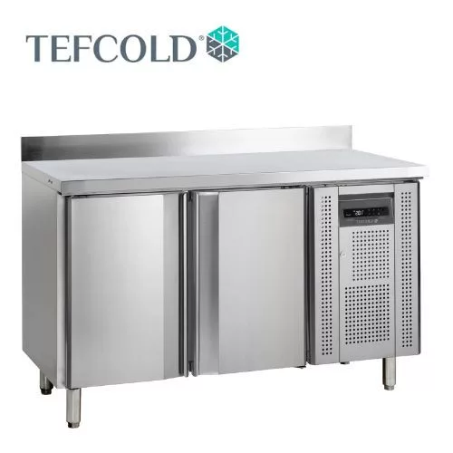 Tefcold hűtött munkaasztal, felhajtással, 2 ajtós, ventillációs, 240 literes, 1360x600x925 mm