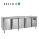 Tefcold hűtött munkaasztal, felhajtás nélkül, 4 ajtós, ventillációs, 480 literes, 2230x600x880 mm