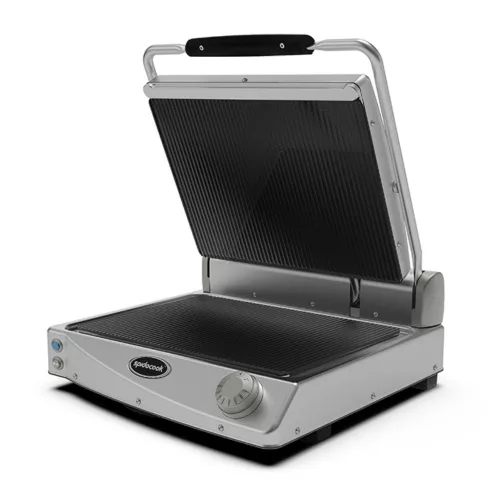 Spidocook BBQ Master kontakt grill, 1 zónás, üvegkerámia, bordázott felületű, 2,8 kW