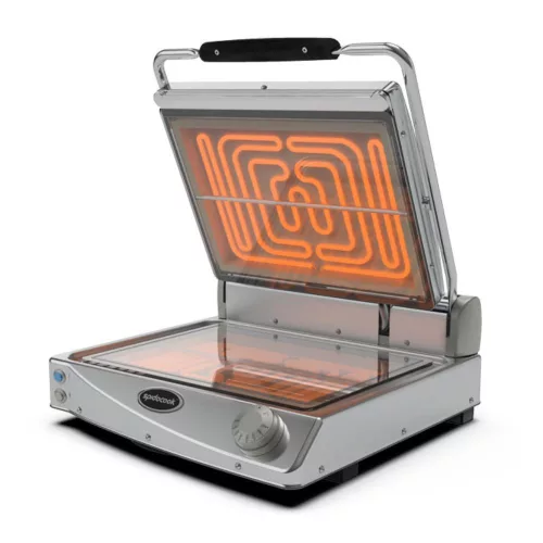 Spidocook ECO kontakt grill, 1 zónás, üvegkerámia, átlátszó sima felületű, 2 kW