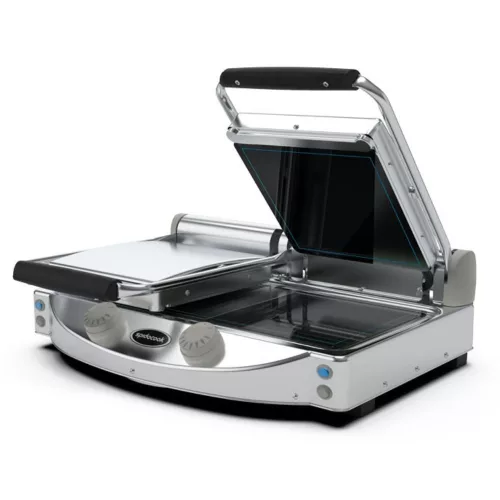 Spidocook kontakt grill, 2 zónás, üvegkerámia, sima felületű, 3 kW