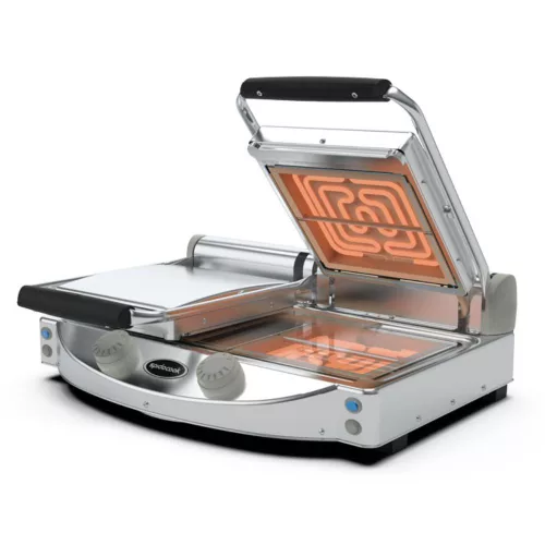 Spidocook kontakt grill, 2 zónás, üvegkerámia, átlátszó sima felületű, 3 kW