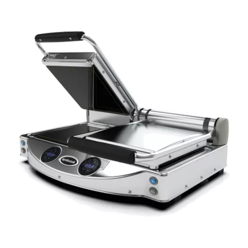 Spidocook XPRO digitális kontakt grill, 2 zónás, üvegkerámia, sima felületű, 3 kW