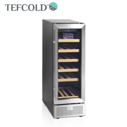 Tefcold borhűtő, 80 literes, fekete, rozsdamentes acél