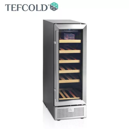 Tefcold borhűtő, 80 literes, fekete, rozsdamentes acél