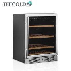 Tefcold borhűtő, 155 literes, fekete, rozsdamentes acél