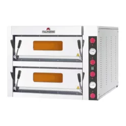   Italforni pizzakemence, elektromos, kétkamrás, 32 cm, 4x4 db